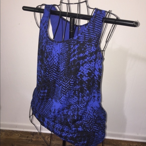 APT9 size small black purple blue sleeveless exposed zipper summer dressy‎ - Picture 1 of 7